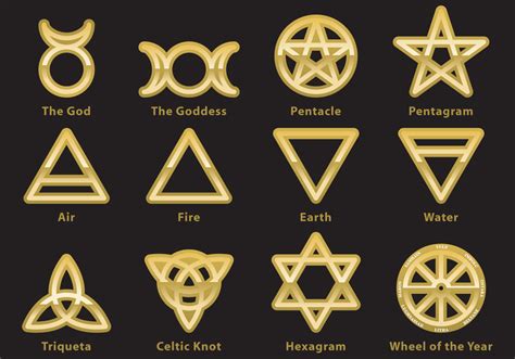 Esoteric icons of witches and wizards
